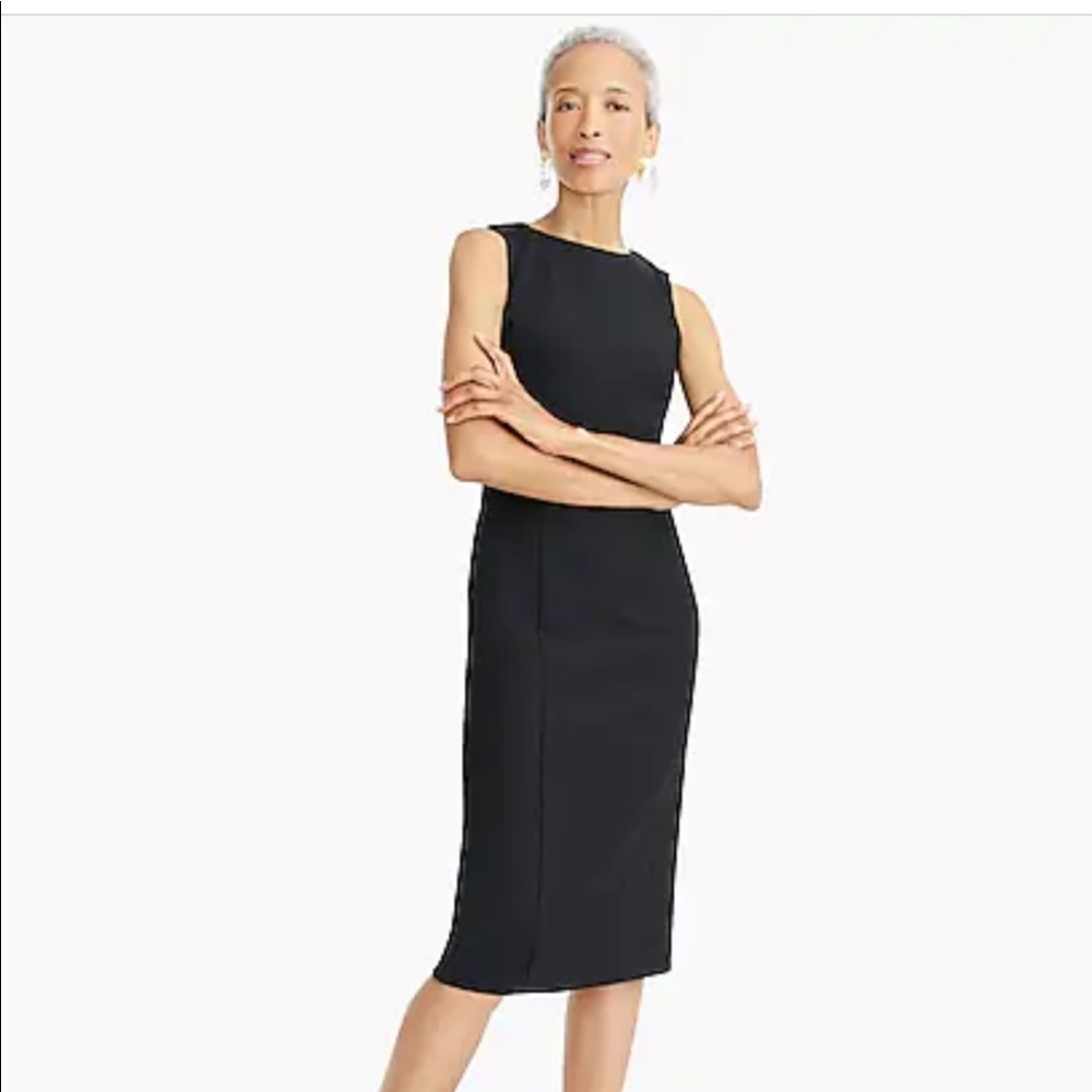 Jcrew long sheath dress in four-season stretch